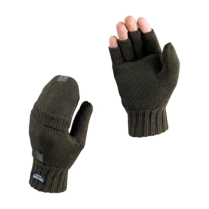 Skogen Strick-Fingerlinge, oliv, Größe XXL