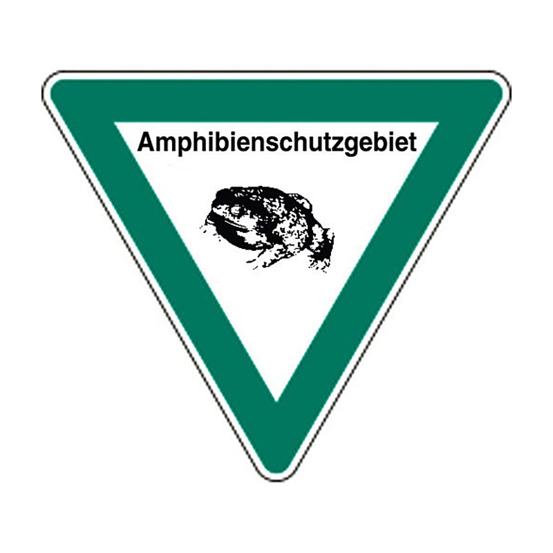Schild Amphibienschutzgebiet
