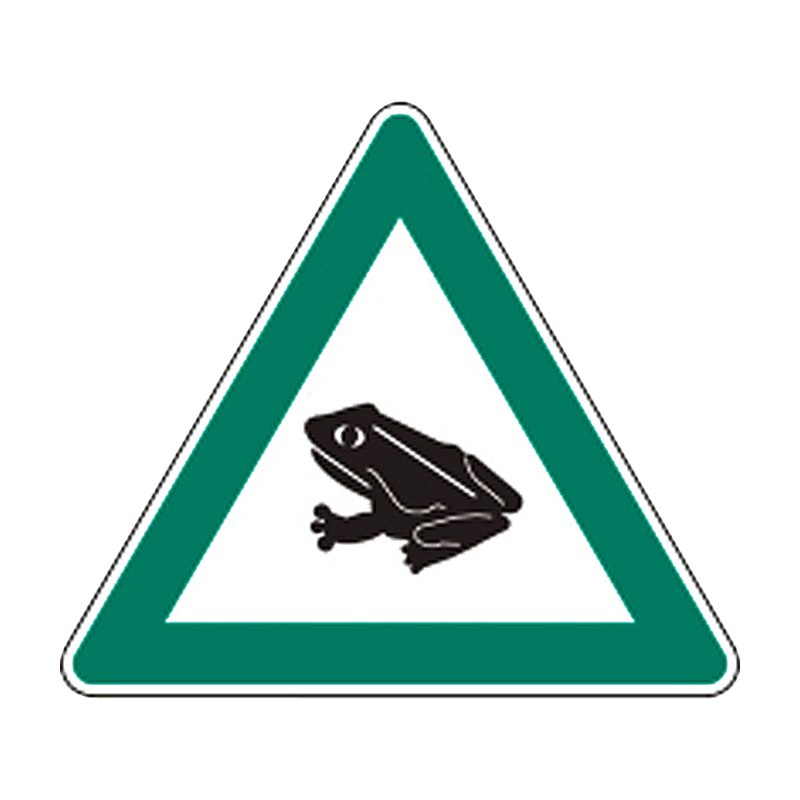 Hinweisschild Kröte