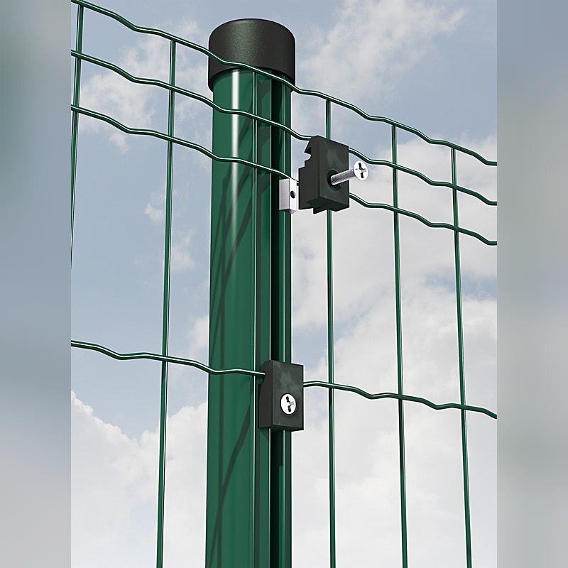 Zaunpfahl mit verstellbaren Spanndrahthaltern, 260 cm