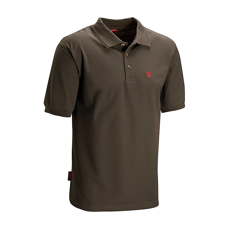 Fjällräven Polohemd Crowley Piqué, dark olive, Größe XXL