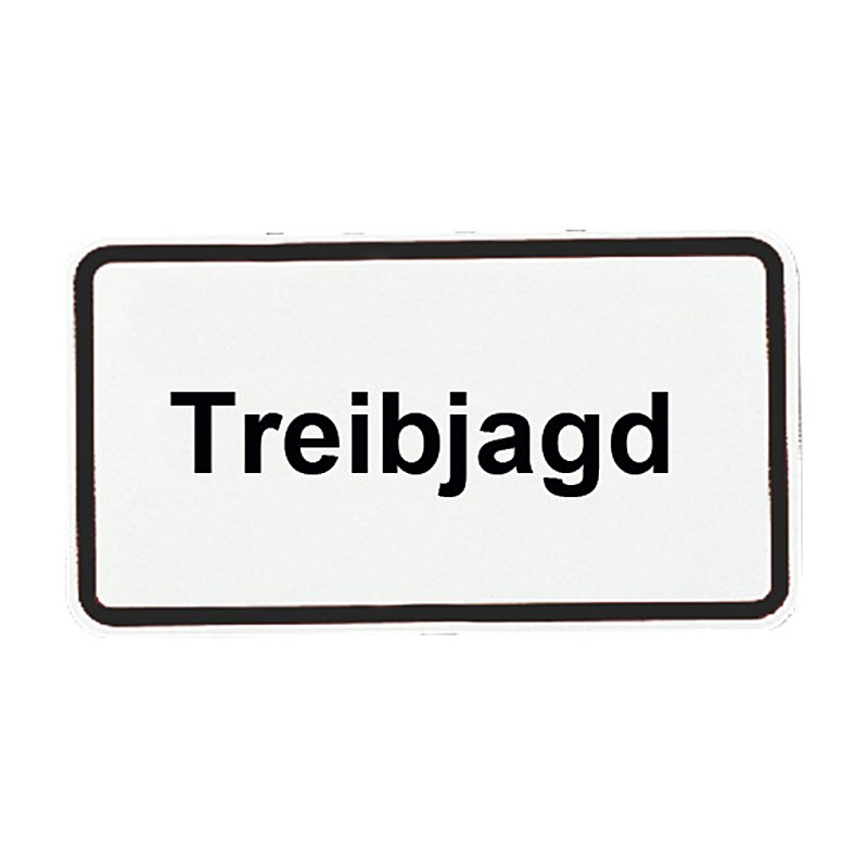 Zusatzschild Treibjagd