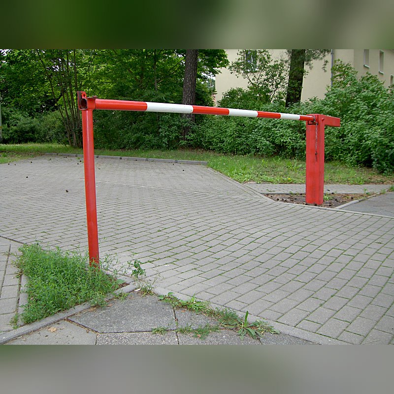 Wegesperre WSP I mit Dreikantverschluss, rot-weiß, 3,5 m
