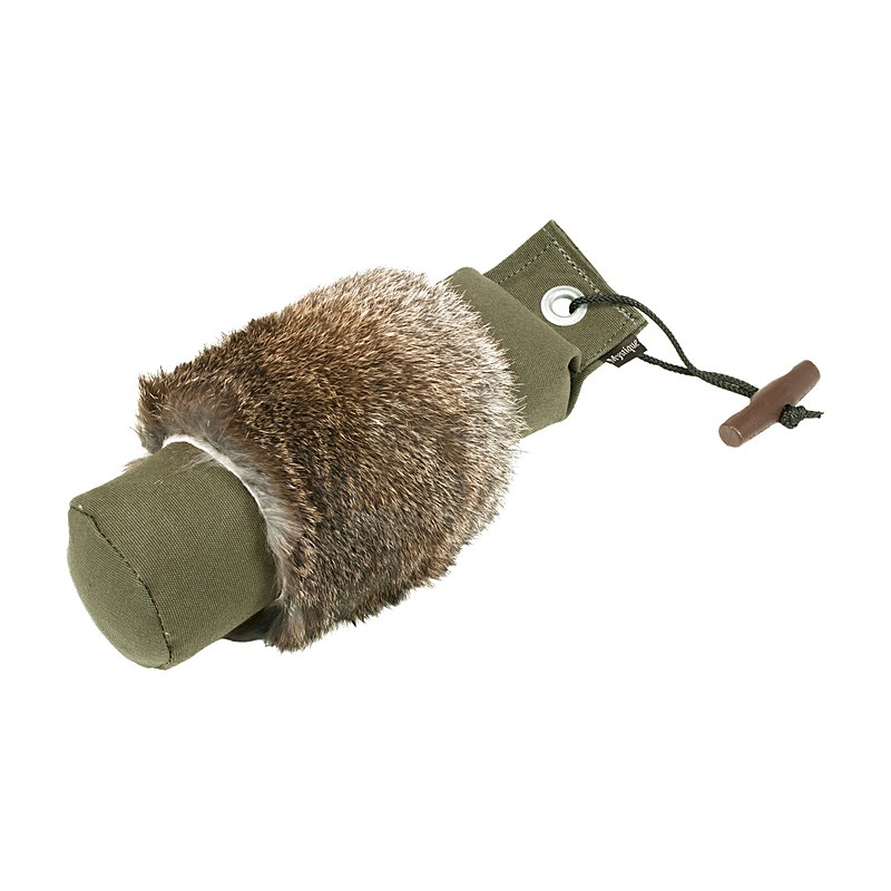 Mystique Apportierdummy mit Fell, khaki mit Fell, Größe 250 g