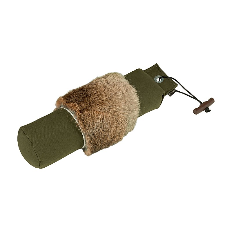 Mystique Apportierdummy mit Fell, khaki mit Fell, Größe 1000 g
