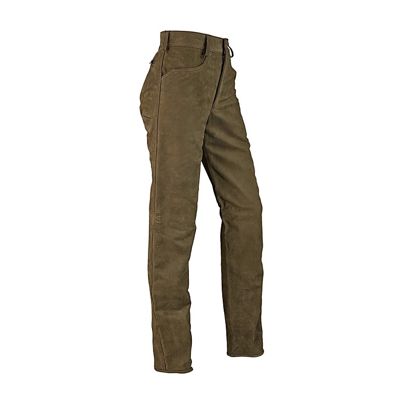 Hubertus Damen-Lederhose, olivbraun, Größe 54