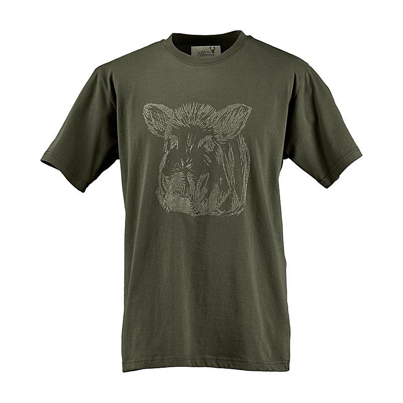 Hubertus Herren-T-Shirt Keilerjagd, oliv, Größe XXL