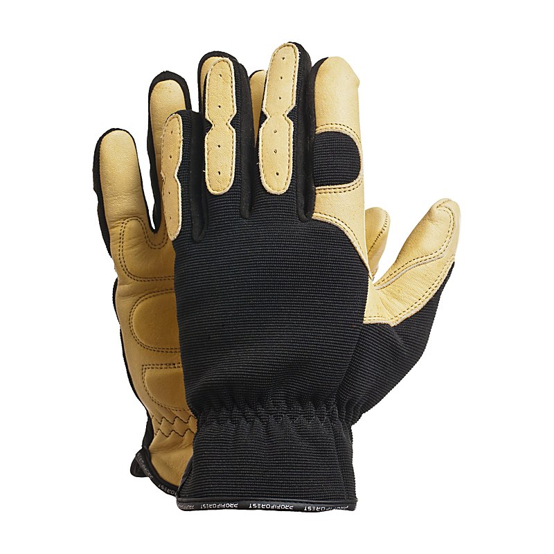 Profiforest Handschuhe Antivibration, schwarz-gelb, Größe 7