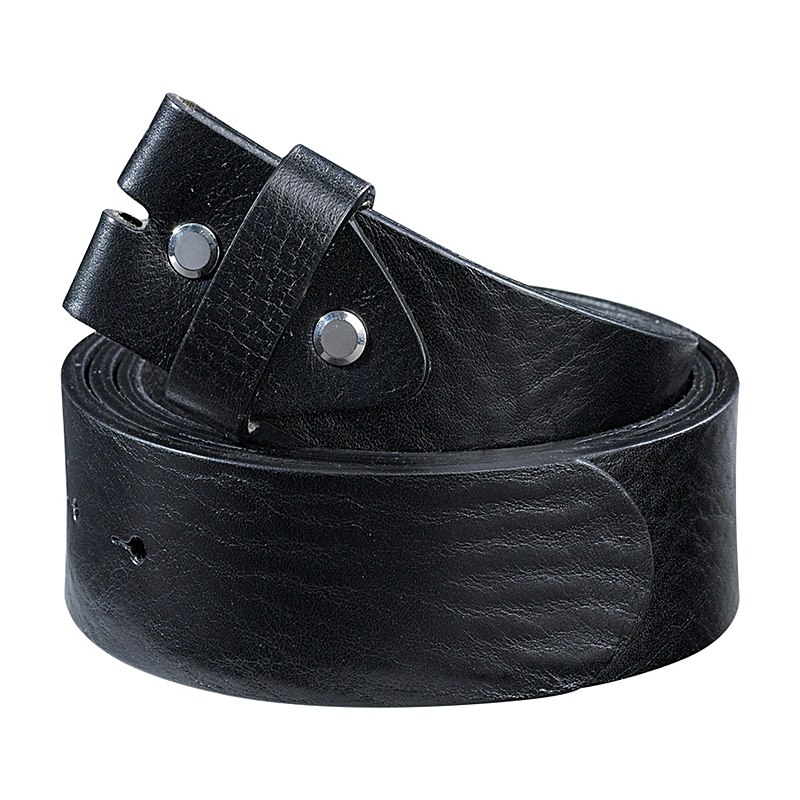 Ledergürtel ohne Schließe, schwarz, Größe 95 cm