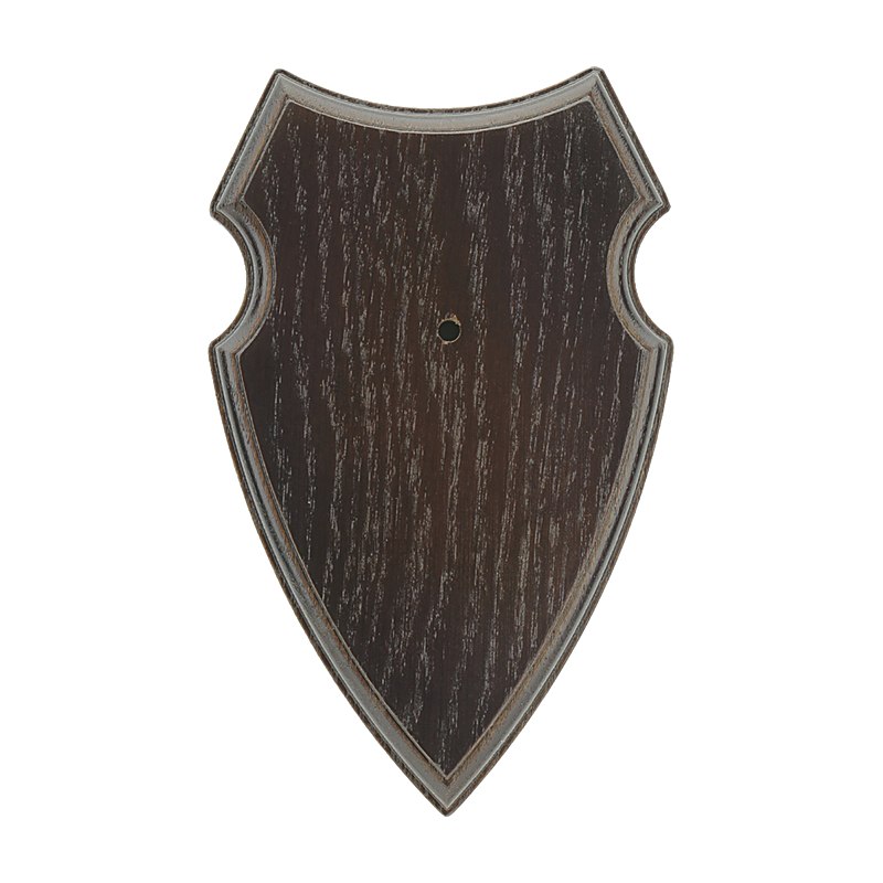 Gehörnbrettchen Rehbock Eiche, dunkel, Maße 19 x 12 cm