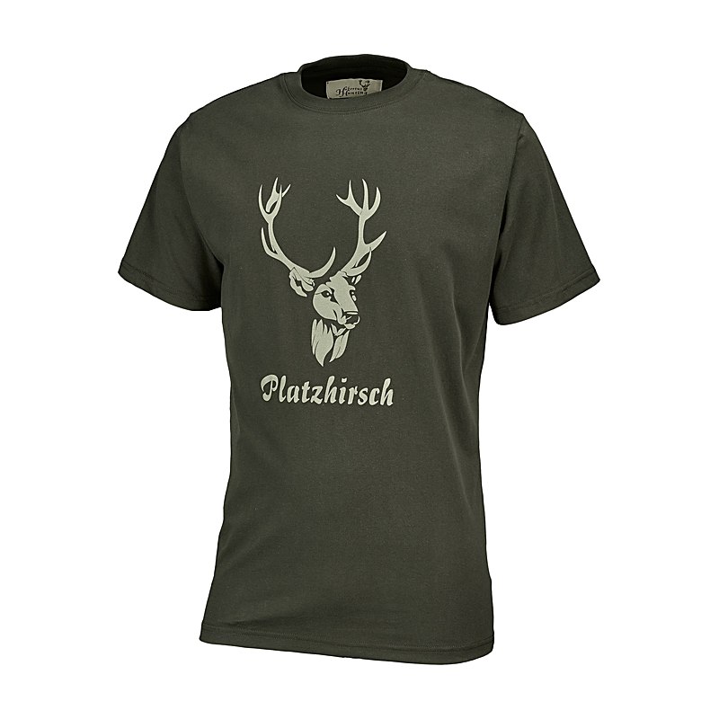 Hubertus Herren-T-Shirt Platzhirsch, oliv, Größe XXL