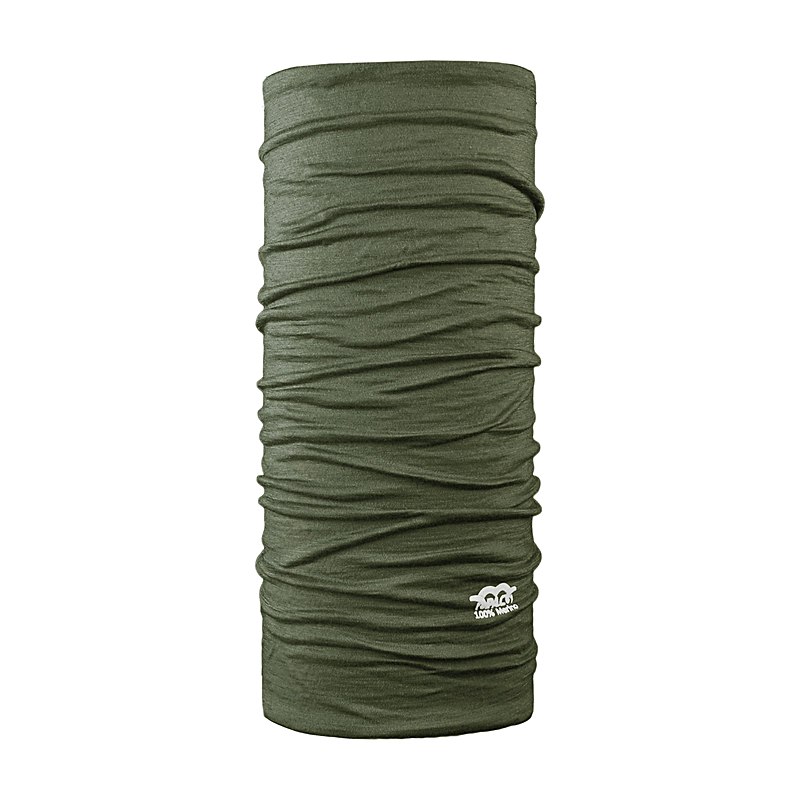 P.A.C. Multifunktionstuch Merino, olive, Größe one size