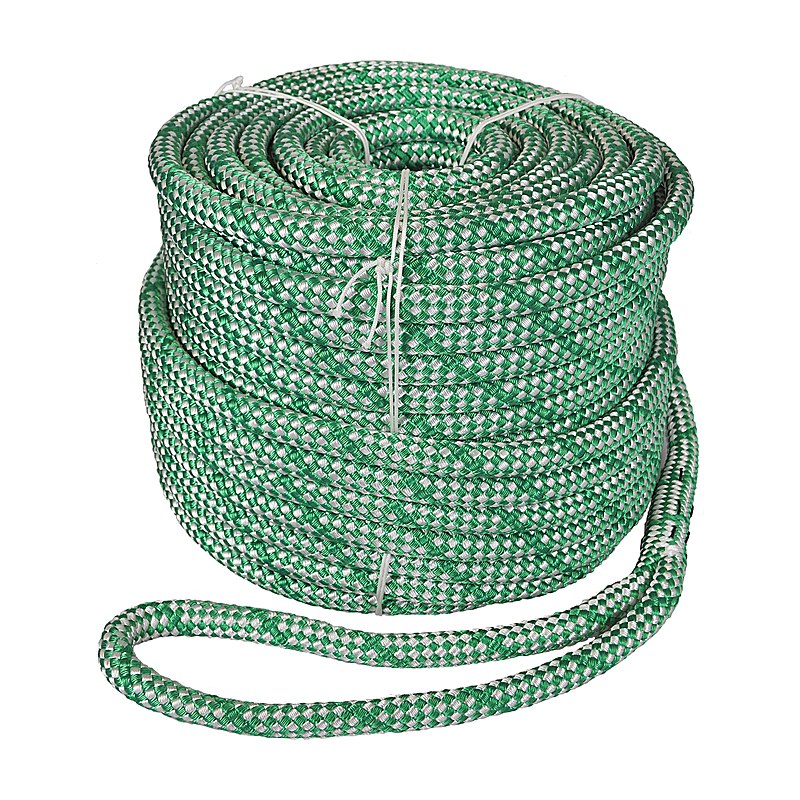 Teufelberger Arbeitsseil Sirius Bull Rope mit Spleiß, grün-weiß, 65 kN, 18 mm, 70 m