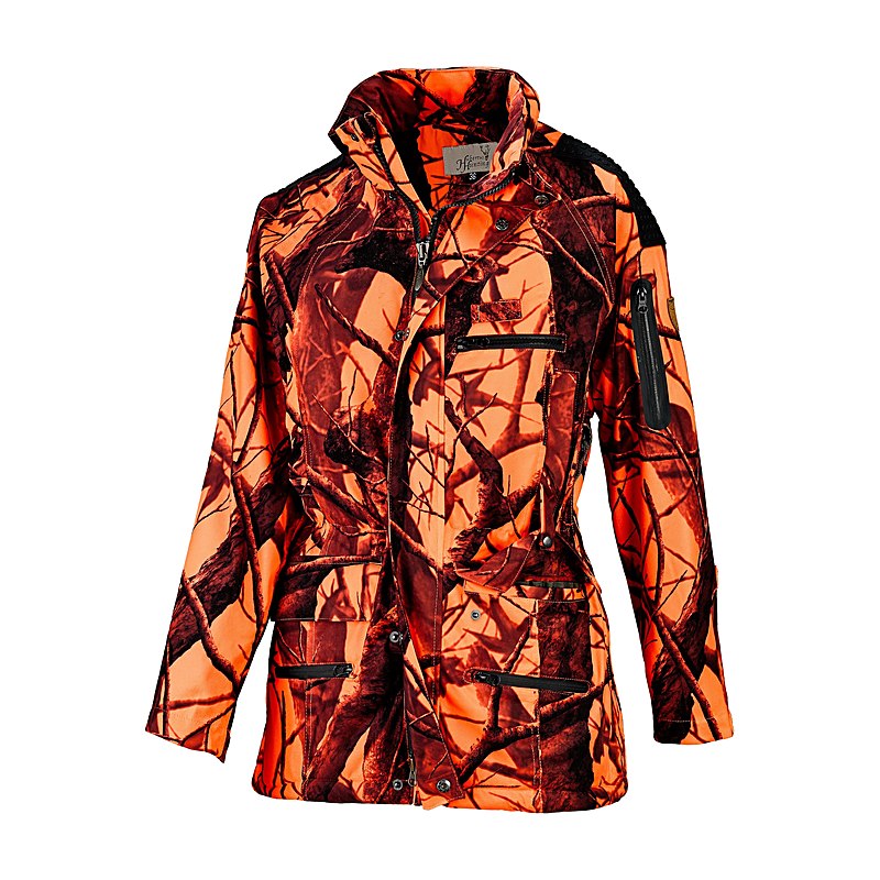 Hubertus Damen-Drückjagdjacke, orange camo, Größe 48