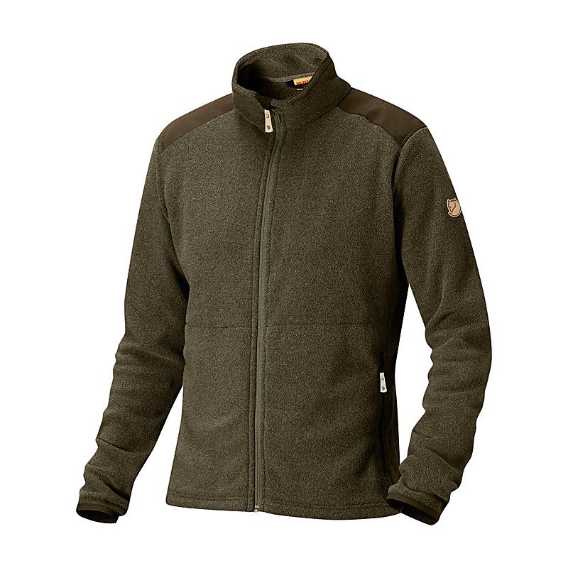 Fjällräven Herren-Fleecejacke Sten, dark olive, Größe XXL