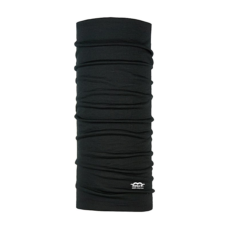 P.A.C. Multifunktionstuch Merino, total black, Größe one size