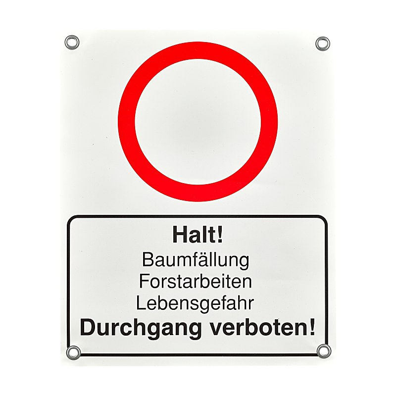 Absperrbanner Durchgang verboten Forstarbeiten