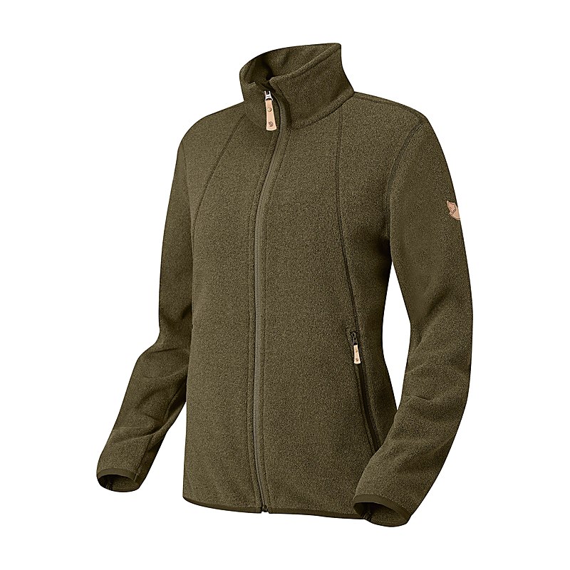 Fjällräven Damen-Fleecejacke Stina, dark olive, Größe S