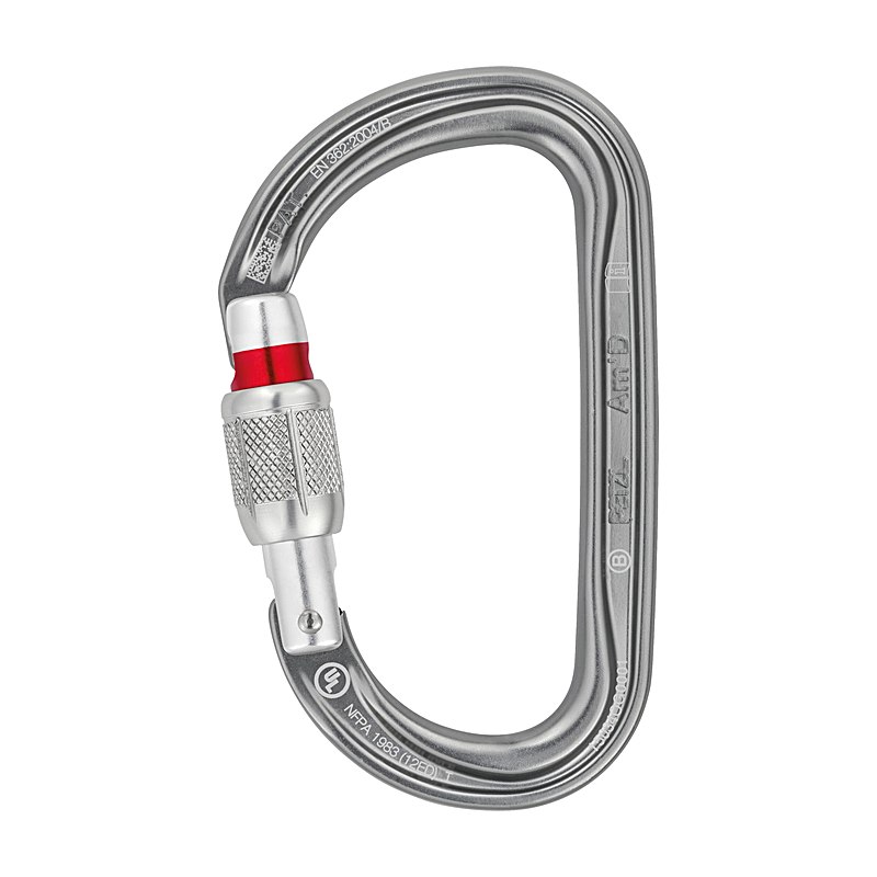 Petzl Karabiner Am´D Screw-Lock, grau