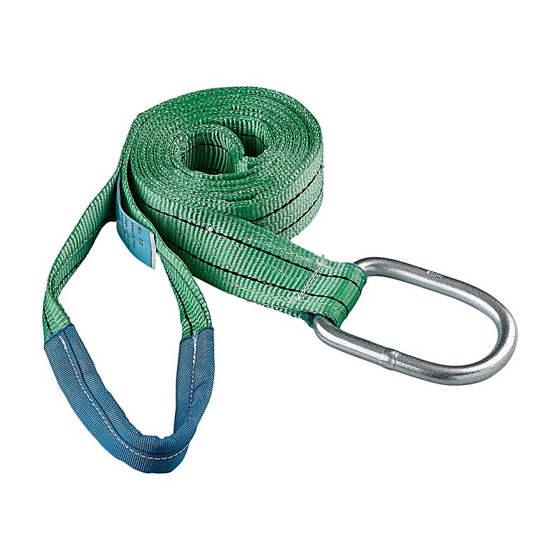 Verankerungs- und Hebegurt, 3 m, mit Schlaufe und Metallring, 6 cm, 2 t