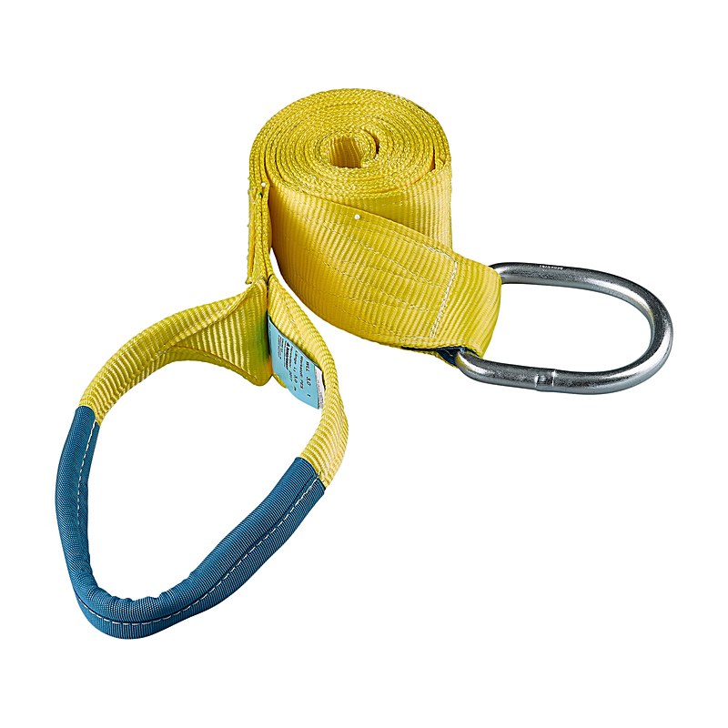 Verankerungs- und Hebegurt, 3 m, mit Schlaufe und Metallring, 9 cm, 3 t