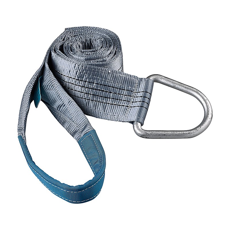 Verankerungs- und Hebegurt, 3 m, mit Schlaufe und Metallring, 12 cm, 4 t