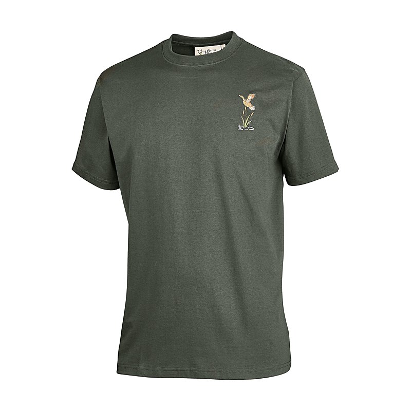 Hubertus Herren-T-Shirt Fliegende Enten, oliv, Größe XXL