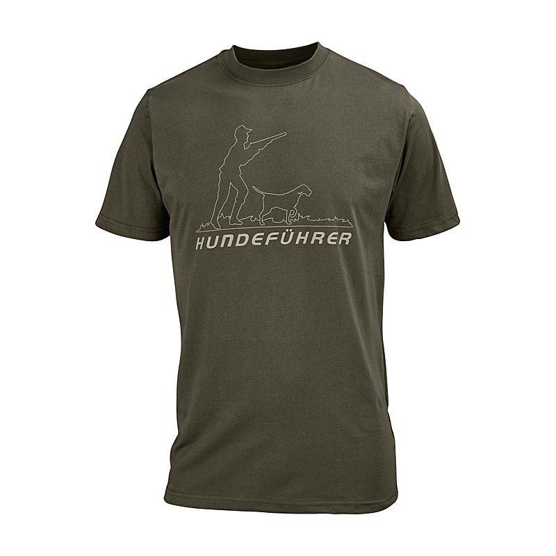 Hubertus Herren-T-Shirt Hundeführer, oliv, Größe XXL