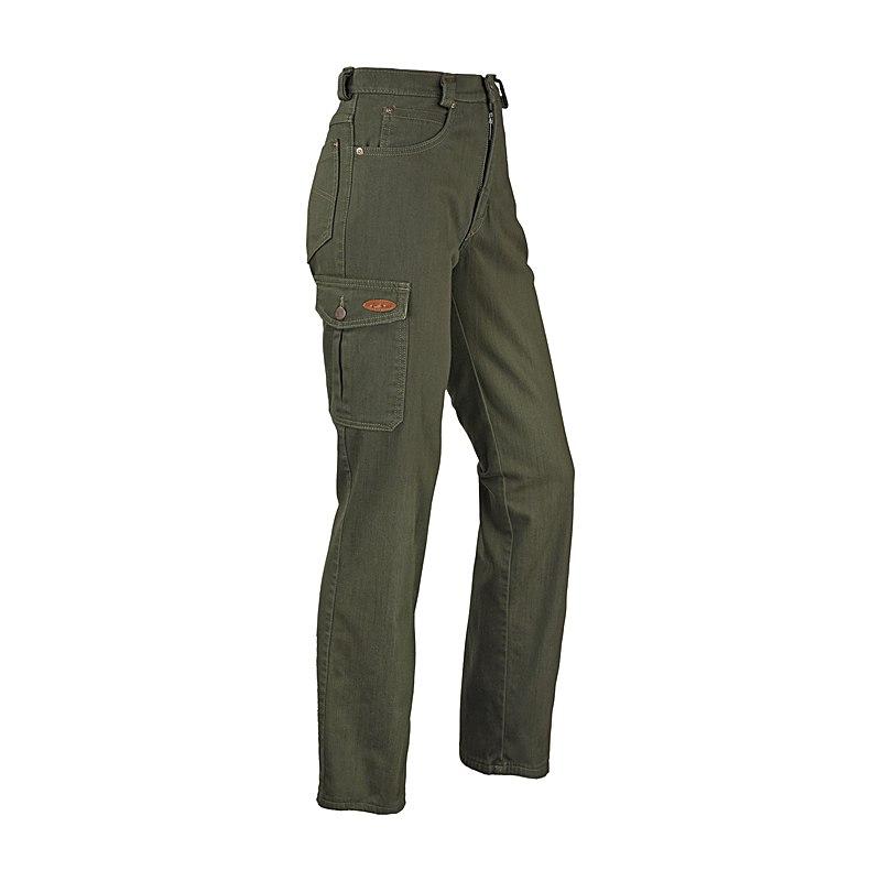 Hubertus Damen-5-Pocket-Stretchjeans, grün, Größe 52