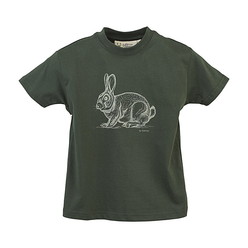 Hubertus Kinder-T-Shirt Kaninchen, oliv, Größe 176
