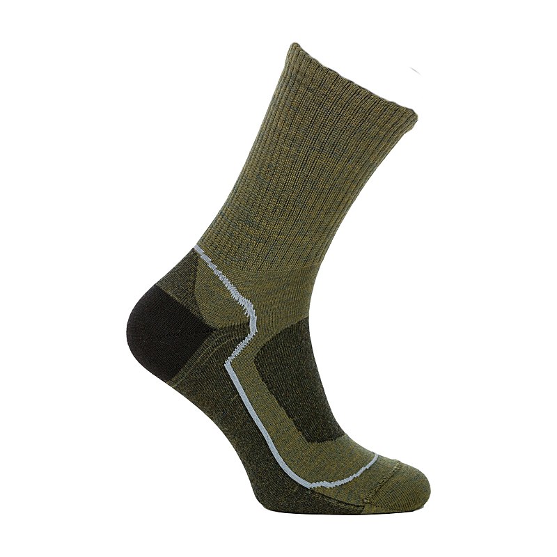 Gettix Socken Merino Outdoor, grün-schwarz, Größe 46/48
