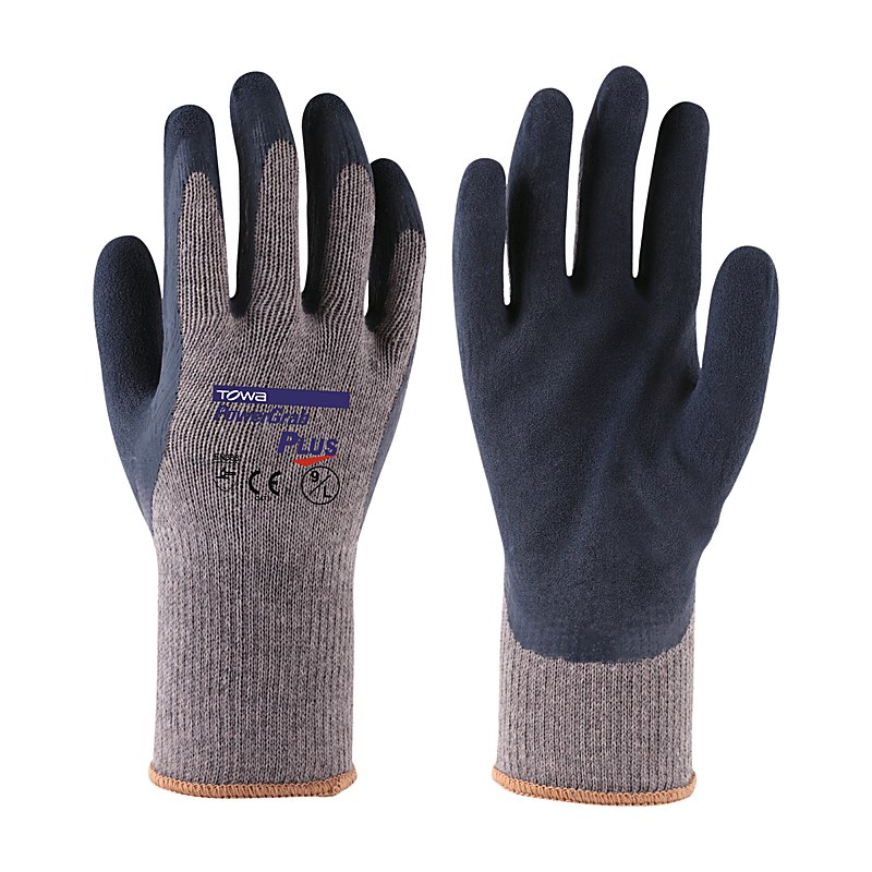 Handschuhe PowerGrab Plus 341, grau, Größe 11