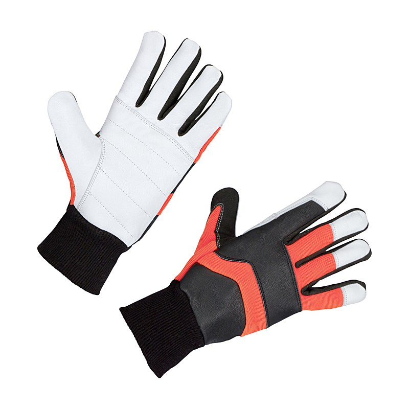 Schnittschutzhandschuhe Tree Runner, schwarz-orange, Größe 9