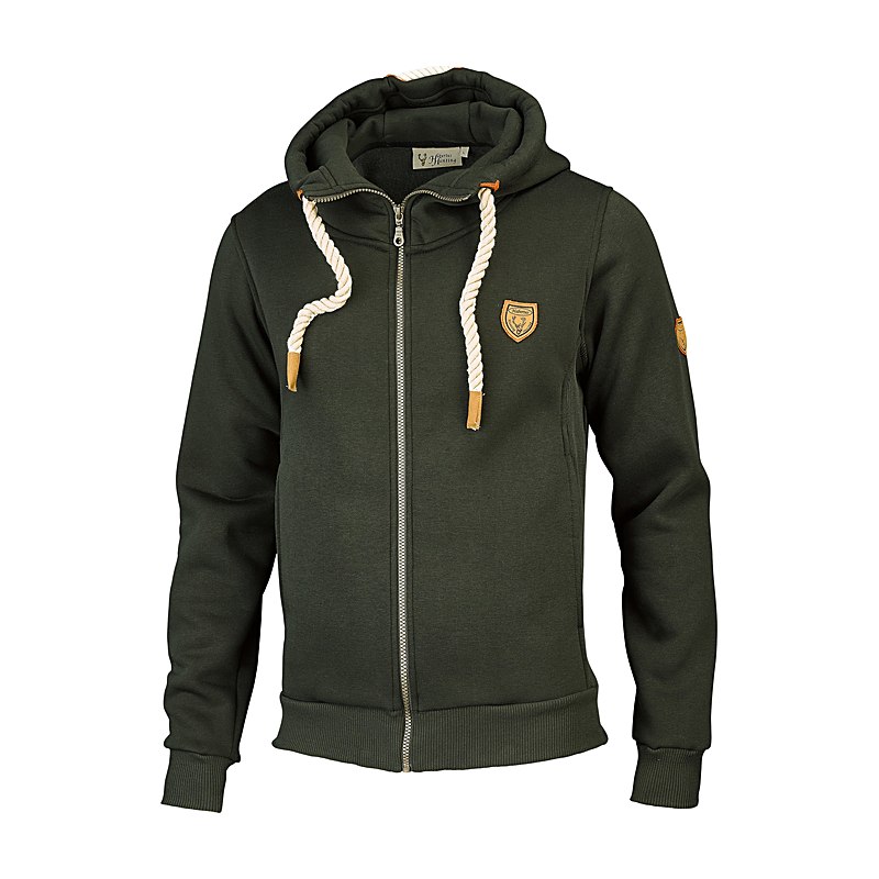 Hubertus Herren-Sweatjacke, oliv, Größe XXL