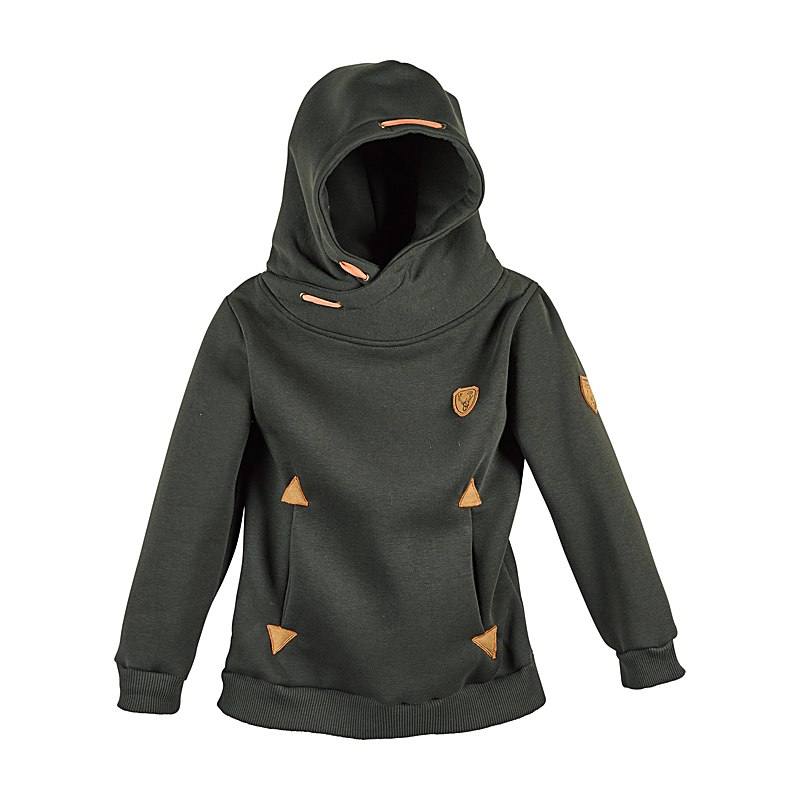 Hubertus Kinder-Kapuzenpullover, oliv, Größe 176
