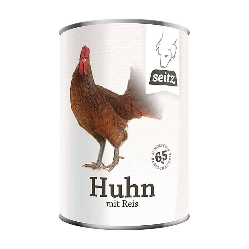 Seitz Dosennahrung 6 x Huhn mit Reis, 6 x 400 g