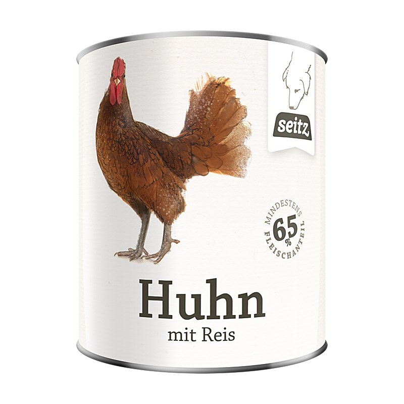 Seitz Dosennahrung 6 x Huhn mit Reis, 6 x 800 g