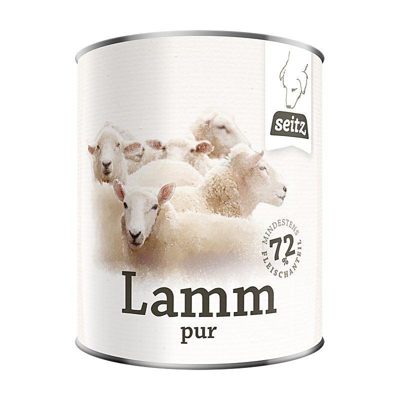 Seitz Dosennahrung 6 x Lamm pur, 6 x 800 g