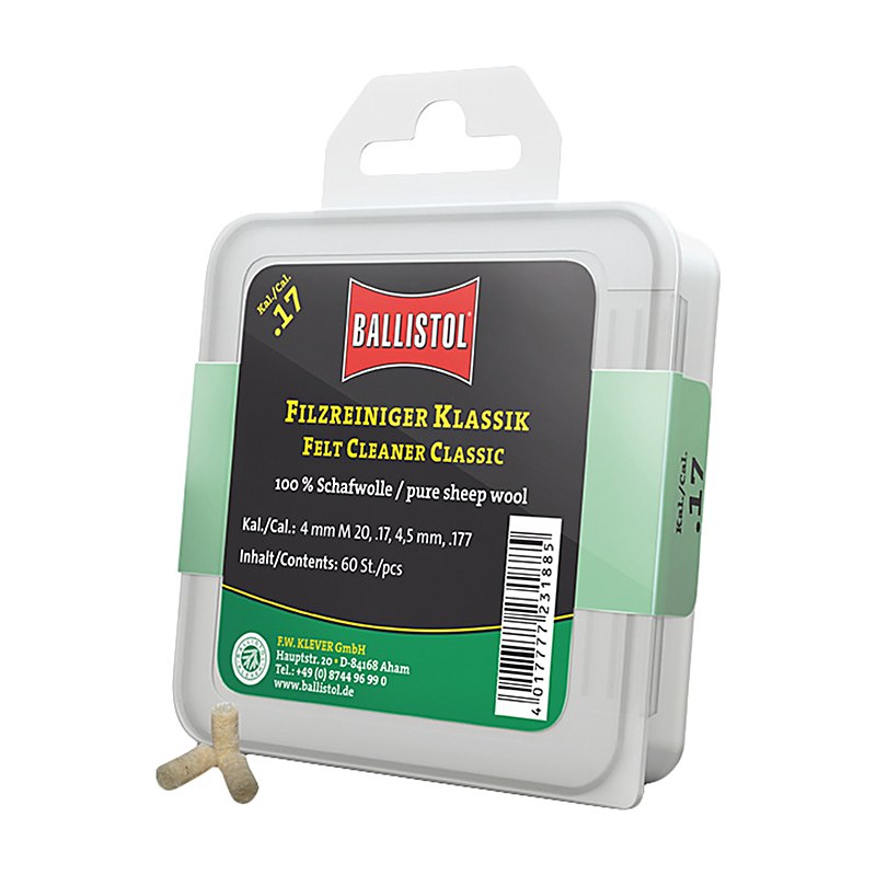 Ballistol Filzreiniger Klassik, Dose à 60 Stück, Kaliber 4 mm M 20
