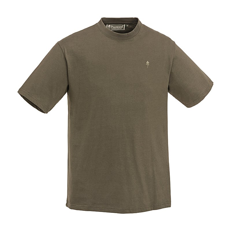 Pinewood Herren-T-Shirt 3er-Pack, green, hunting brown, khaki, Größe XXL