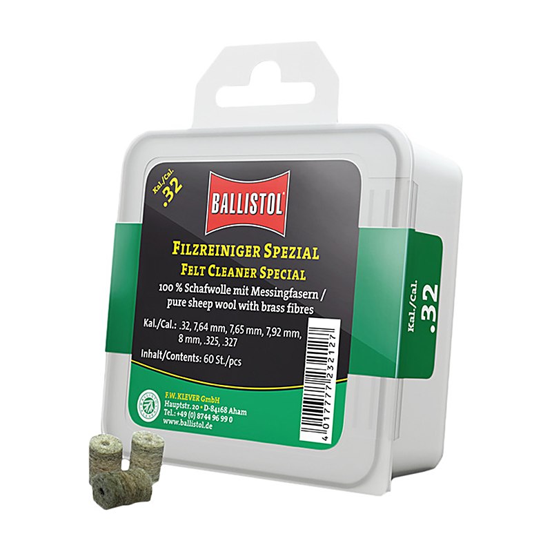 Ballistol Filzreiniger Spezial, Dose à 60 Stück, Kaliber .32