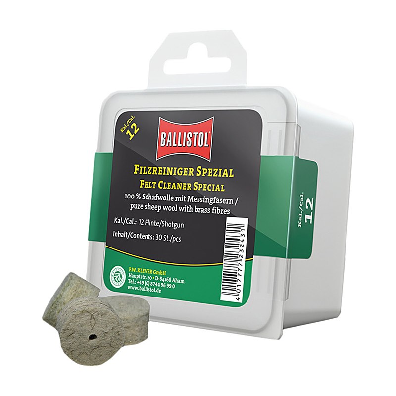 Ballistol Filzreiniger Spezial, Kaliber 12 GA, Dose à 30 Stück