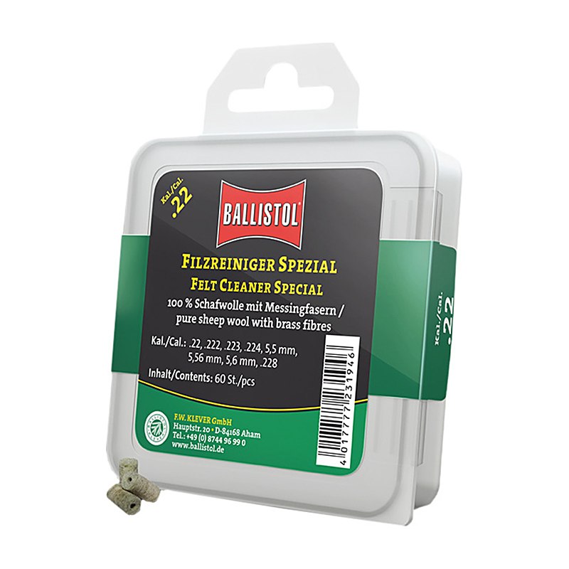 Ballistol Filzreiniger Spezial, Dose à 60 Stück, Kaliber .22
