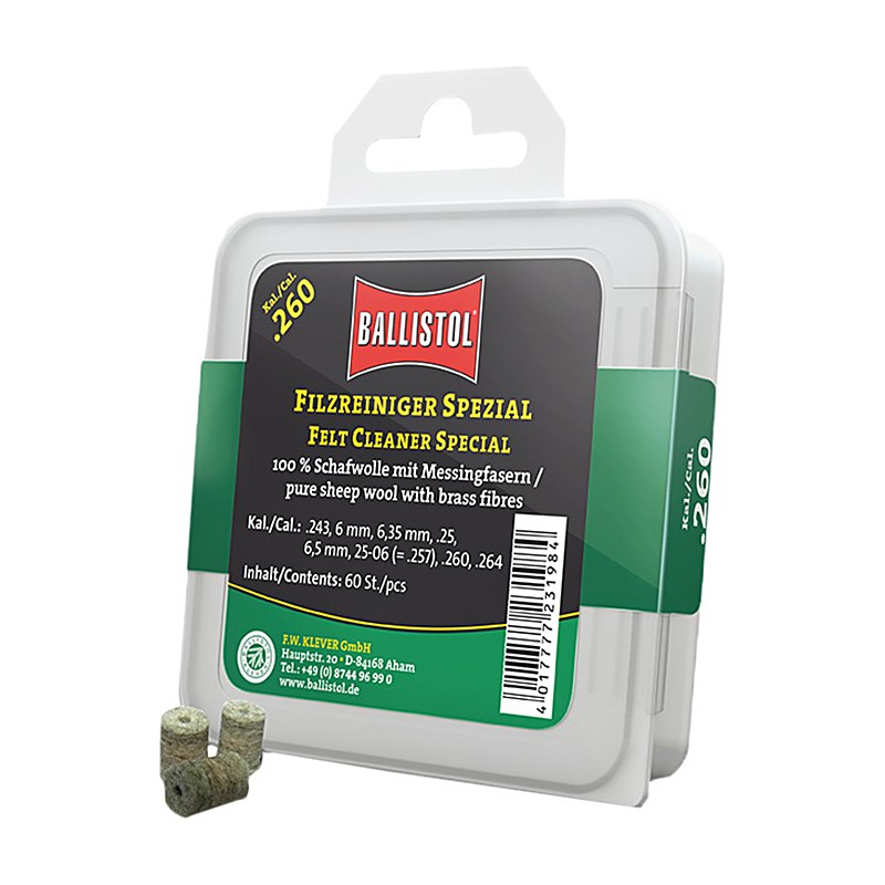 Ballistol Filzreiniger Spezial, Dose à 60 Stück, Kaliber .243
