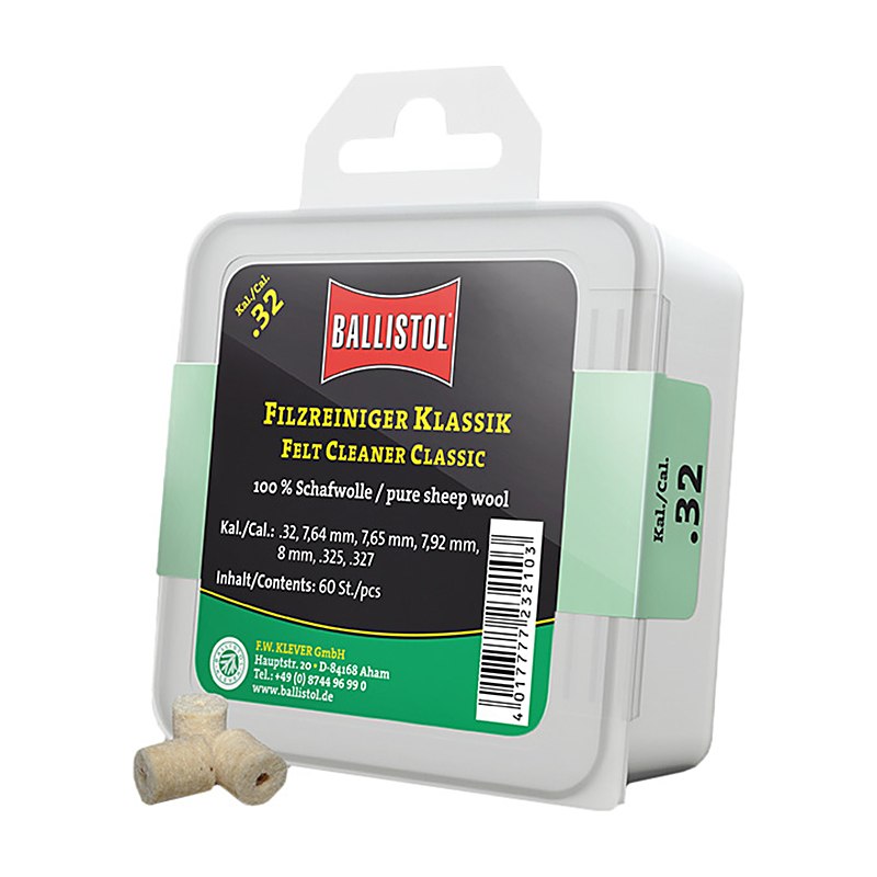 Ballistol Filzreiniger Klassik, Dose à 60 Stück, Kaliber .32