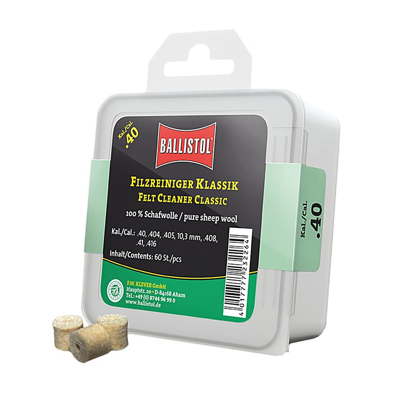 Ballistol Filzreiniger Klassik, Dose à 60 Stück, Kaliber .40