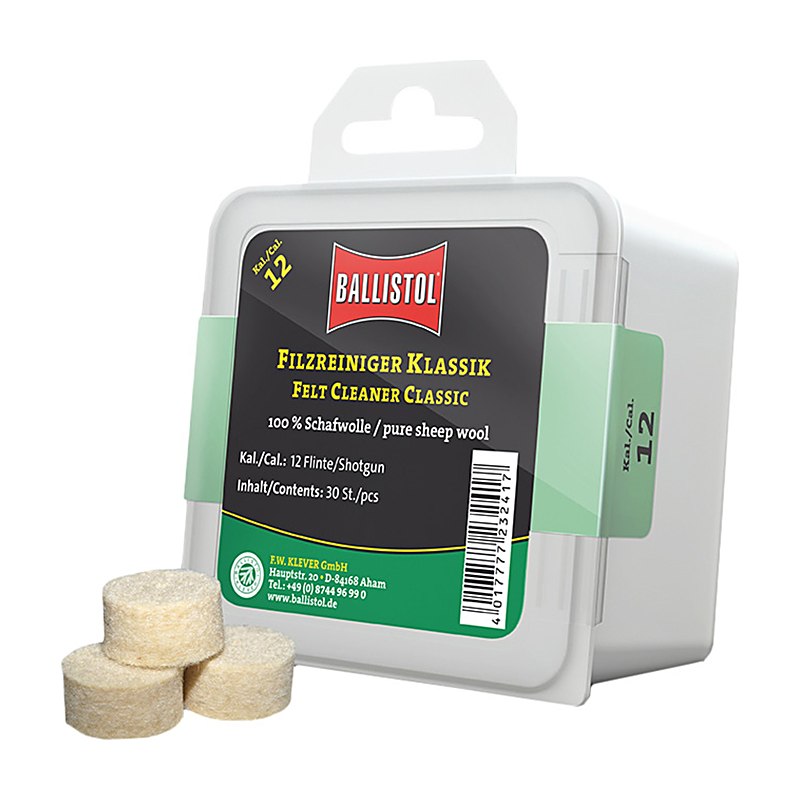 Ballistol Filzreiniger Klassik, Kaliber 12 GA, Dose à 30 Stück