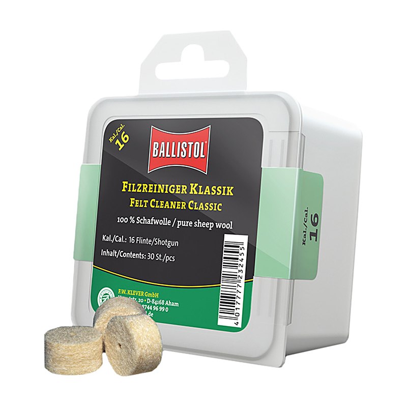 Ballistol Filzreiniger Klassik, Kaliber 16 GA, Dose à 30 Stück