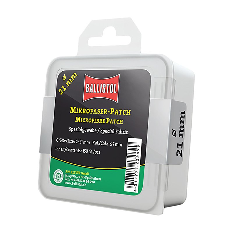 Ballistol Mikrofaser-Patches, Ø 21 mm, Packung à 150 Stück