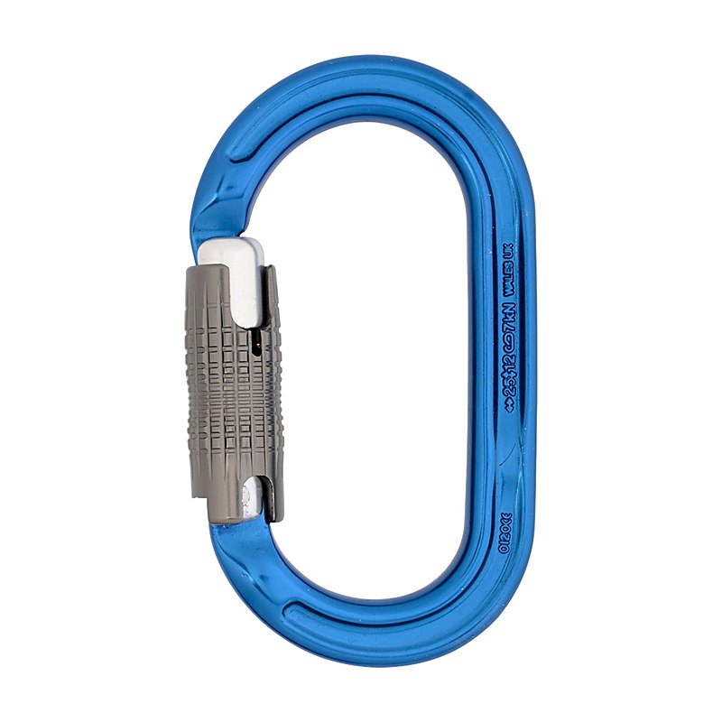 Karabiner Ultra O Locksafe, Alu, Colourpack à 3 Stück, blau/rot/grün